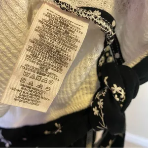 Free People Auxton Thermal Surplice Crossover Front Balloon Sleeves White size L thumbnail 9