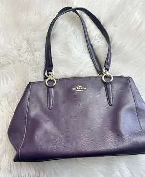 Coach authentic mauve shoulder/ hand bag no strap dark purple color thumbnail 1