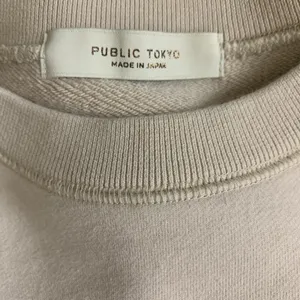 Public Tokyo Beige Minimalist Oversized Crewneck Sweatshirt Free Size Streetwear thumbnail 4