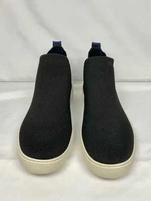 Rothy’s The Chelsea Sneaker Boot Black Knit High Top Slip On Sz 10 Neutral thumbnail 2