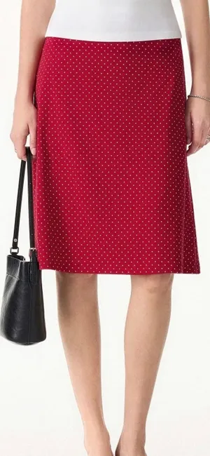 New OGL Stretch Cotton Polka Dot A-Line Flare Skirt Limited Edition Small thumbnail 1