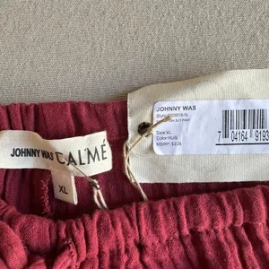 Johnny Was Calme Red Gauze Cotton Boho Beach High Slit Pant BNWT thumbnail 3