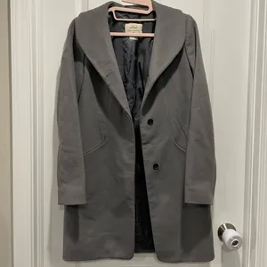 Aritzia Wilfred The Cocoon Wool Cashmere Coat in Grey Size Small thumbnail 4