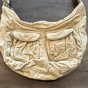 Old Navy Vintage Y2K Cream/Beige Shoulder Boho Messenger Bag thumbnail 2