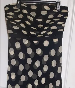 Ann Taylor Strapless Polka Dot Dress Size 14 thumbnail 1