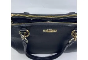 Coach Carryall Mini Brooke Light Goldblack Leather Cross Body Bag thumbnail 4
