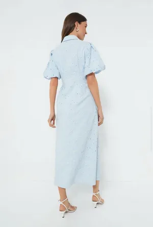 Tuckernuck Airy Blue Eyelet Delaney Dress thumbnail 2