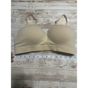 Truekind Wireless Bra Size Large Beige Neutral T-Shirt Padded Seamless Comfort thumbnail 2
