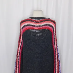 XIRENA Teton Aprés Ski Sweater Alpaca Gray Colorful Stripes Sporty Apres X-Small thumbnail 10