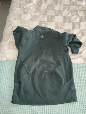 Lululemon Scuba‎ Oversized Funnel-Neck Half Zip *Long Dark Forest / Gold XS/S thumbnail 5