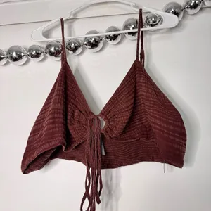 Anthropologie Cotton Gauze Smocked Mini Skirt and Top Set Brick Red Brown thumbnail 5