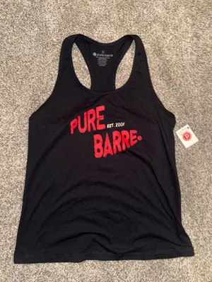 Pure Barre Est. 2001 Black Racerback Tank Top thumbnail 1