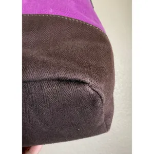 Sperry Top Sider Womens Large‎ Hobo Bag Purse Purple Canvas Leather Shoulder thumbnail 8