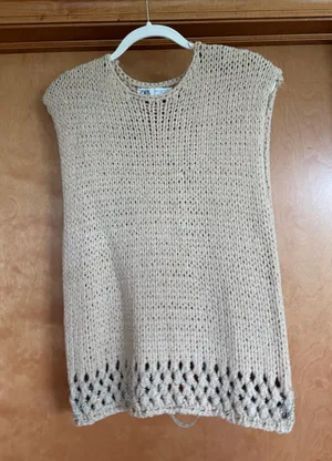 Zara not tank top, open back thumbnail 1