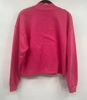 Zara Sweatshirt Skip To Friday Hot Pink Mock Neck Long Sleeve Womens Medium thumbnail 4