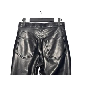 Abercrombie &‎ Fitch Jeans 26 Black Faux Leather Denim Ultra Rise Straight thumbnail 4