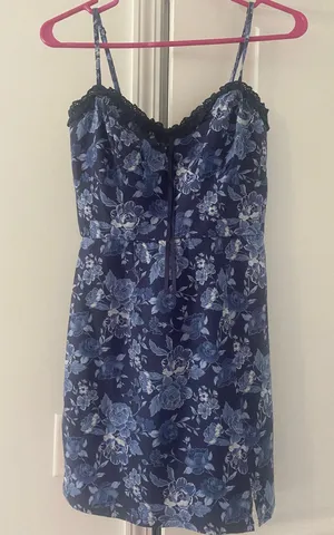Francesca's Dress Floral Blue thumbnail 1