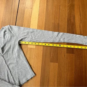 Brandy Melville Heather Gray Button Thermal, One Size thumbnail 5