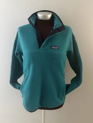 Patagonia Better Sweater 1/4 Snap Womens M Teal Blue Fleece Pullover 26010 thumbnail 1