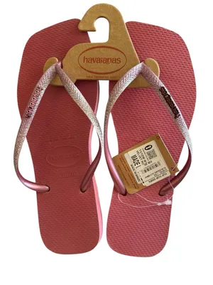Havaianas NWT Slim Square Glitter flip flops in velvet rose - Women’s Size 11/12 thumbnail 1
