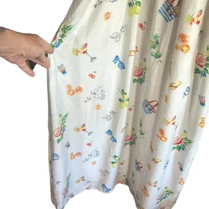 Rachel Zoe Ivory Beach Print Maxi Dress Size 2 Smocked Back NWOT thumbnail 5