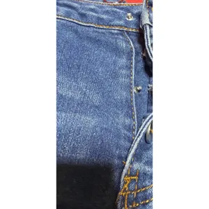SHEIN Women Size 32 Distressed High Waisted Blue Denim Button Fly Raw Hem‎ Jeans thumbnail 5