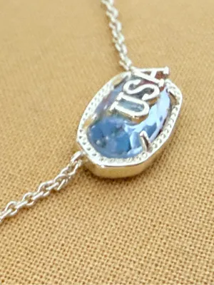 Kendra Scott Elisa USA Gold Short Pendant Necklace thumbnail 3