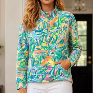 Lilly Pulitzer Captain Popover Knit Top in Sea Salt Sun Pockets MEDIUM thumbnail 14