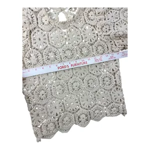 Idem Ditto Cream Cotton Boho Blouse Small Puff Sleeve Stiff Statement‎ Top thumbnail 4