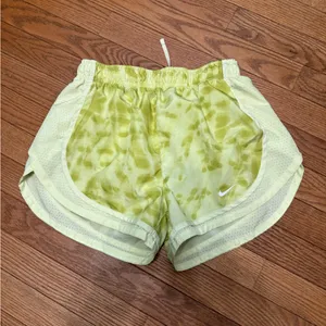 Nike Women's Light Lime Tie-Dye Athletic Shorts thumbnail 4