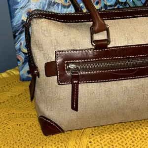 Dooney & Bourke Vintage Signature Beige Monogram Handbag thumbnail 6