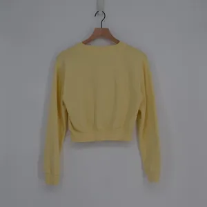 Aritzia TNA Cozy Fleece Perfect Crew Sweatshirt Yellow Solid Pullover Women's XS thumbnail 5