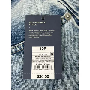 Universal Threads Denim Jeans Women 10R Medium Wash Distressed Patchwork‎ Baggy thumbnail 7