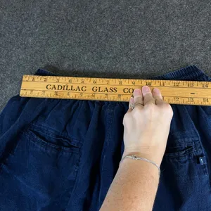 Anthropologie Pilcro Indigo Blue Linen Blend Drawstring Jogger Pants XS Boho thumbnail 7