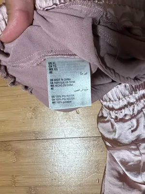 Seleste Drawstring Jogger Pants Pink Satin Cargo Pockets Ankle XL thumbnail 6