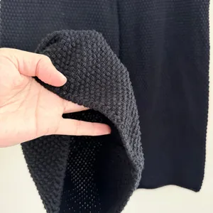 Free People Beach Hailee Waffle Stitch Black Wide Leg Pants Women XS Chunky Knit thumbnail 6