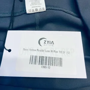 Zyia Active Leggings Womens 12 Neon Yellow Blue Parallel Luxe Hi-Rise 7/8 Yoga‎ thumbnail 10