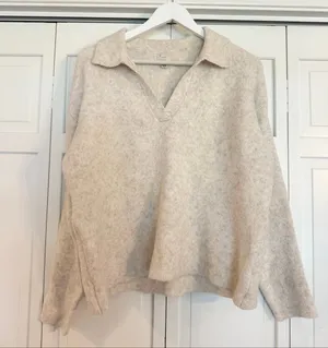 A New Day oatmeal collared polo sweater size small thumbnail 2