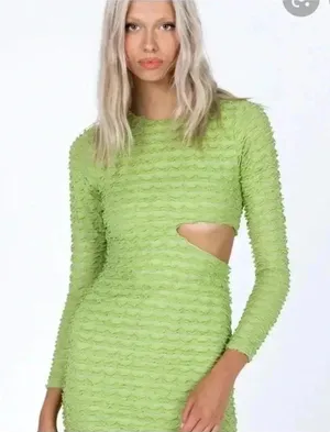 Angela mini dress princess polly‎ Size 6 Green St Patrick’s cutout NWT 0279 thumbnail 1