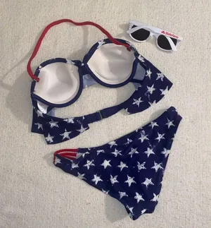 Target Patriotic 4th of July Stars & Stripes Bikini Set thumbnail 2