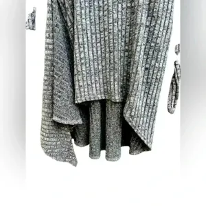 Grey Ribbed Dress officer, work,‎ synced waist, long sleeve E9 thumbnail 5