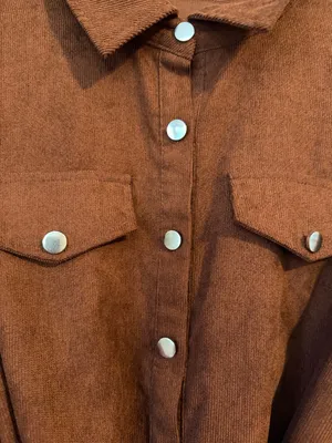 Brown Belted Shirt Dress - Women's Festival thumbnail 2