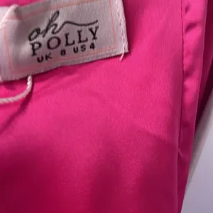 Oh Polly Timeless Romance Ruched Asymmetric Satin Mini Dress in Pink Size 4 thumbnail 9