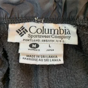 VTG Columbia Black Fleece Jogger Pants Womens Medium Gorpcore Outdoorsy‎ Camping thumbnail 3