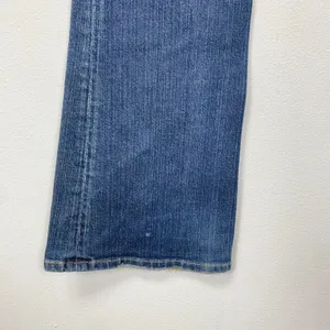 Bebe‎ EWomens Dark Wash Blue Denim Bootcut Low Rise Pants size 28 FLAWED thumbnail 8