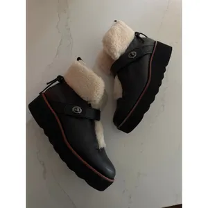 COACH Urban Hiker Shearling Boots in Black Size 9 thumbnail 4