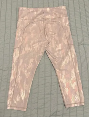 Zyia Active Iridescent Silver Metallic Camo Cropped Leggings - Size 12 NWOT thumbnail 5