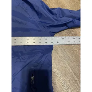 LL BEAN Women's Lightweight Windbreaker Small Nylon Rain Jacket Blue Hidden Hood thumbnail 6