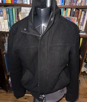 Gap wool business casual S professional black bomber coat thumbnail 1