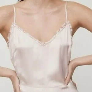 Aritzia Wilfred Millie Slip Dress Rose Quartz thumbnail 2